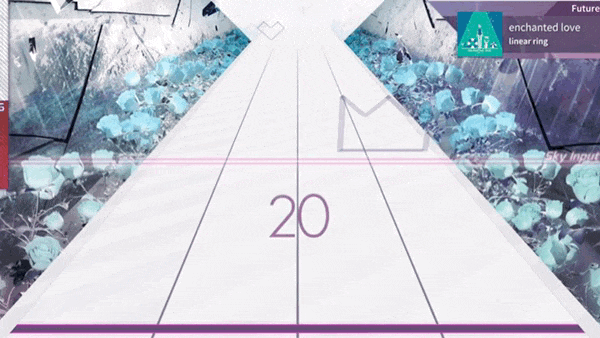 トレースノートが流れてくる様子